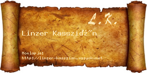 Linzer Kasszián névjegykártya
